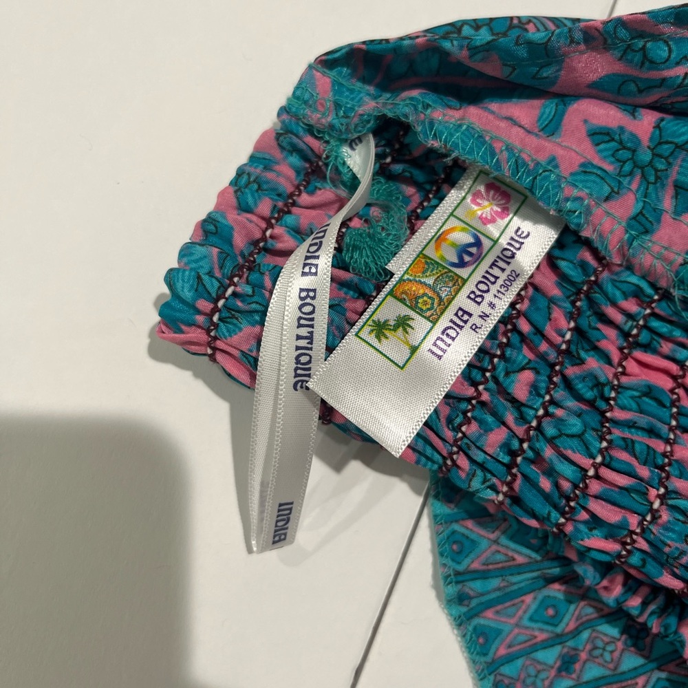 NWT India Boutique Pink and Blue Leaf Print Set - Picture 11 of 12